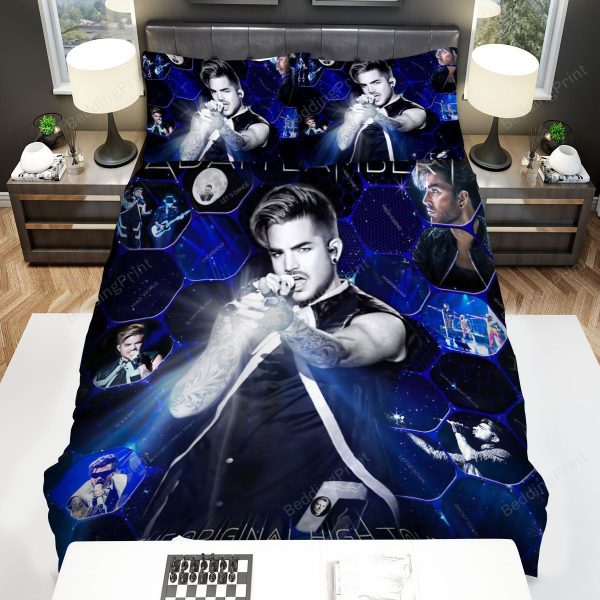 Adam Lambert The Original High Tour In Tokyo Poster Bedding Ensemble Duvet Cover Set Bedroom Decor