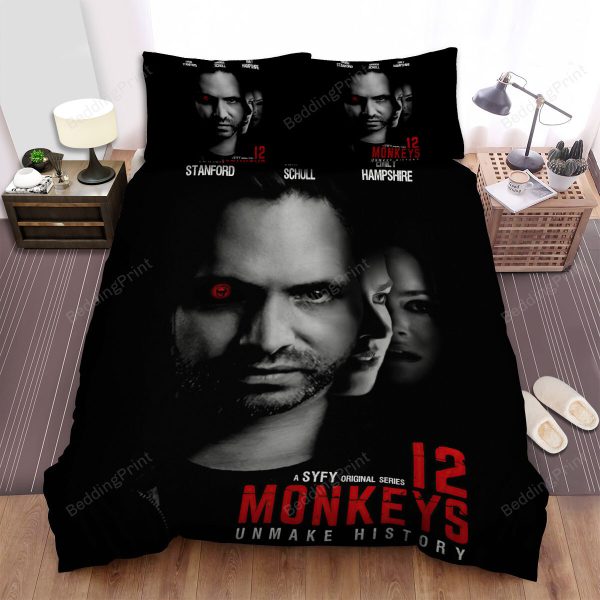 12 Monkeys (2015-2018) A Syfy Original Serries Movie Poster Bedroom Bedding Ensemble Duvet Cover Set Home Decor