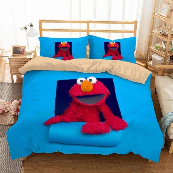 3d Sesame Street Bedding Ensemble Duvet Cover Set Bedroom Decor