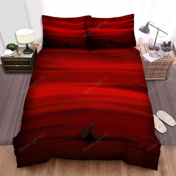 Blood Red Sky Blood Color Background Movie Picture Bedding Ensemble Duvet Cover Set Bedroom Decor
