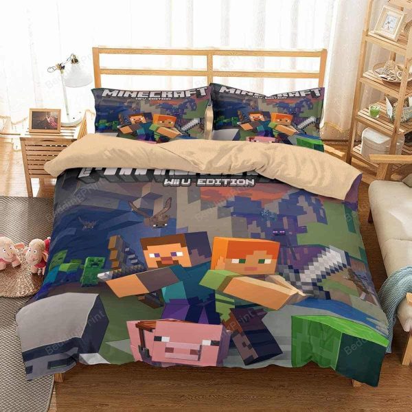 3d Customize Minecraft Bedding Ensemble Duvet Cover Set Bedroom Decor