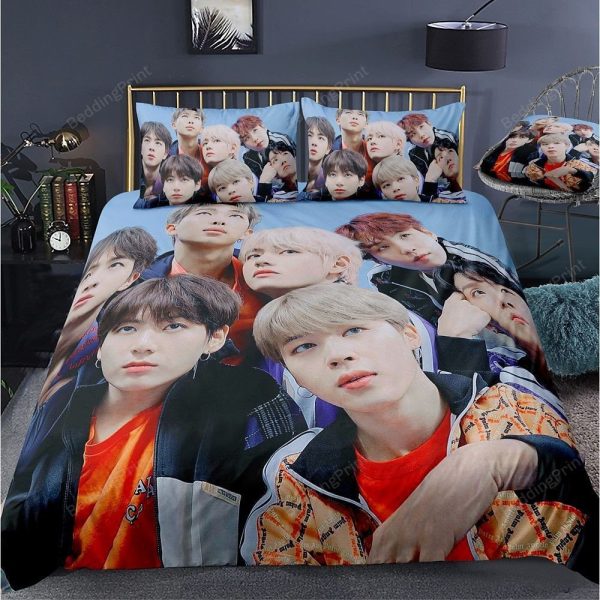 BTS Kpop Boygroup Home Collection Bedding Set Bedroom Decor