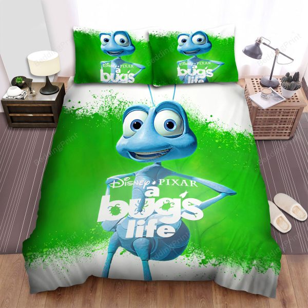 A Bug's Life Movie Blue Ants Photo Bedroom Bedding Ensemble Duvet Cover Set Home Decor
