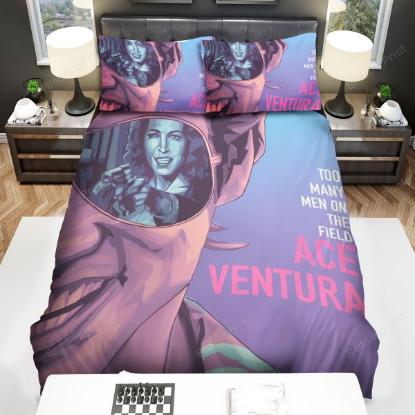 Ace Ventura: When Nature Calls (1995) Movie Many Men On The Field Bedding Ensemble Duvet Cover Set Bedroom Decor