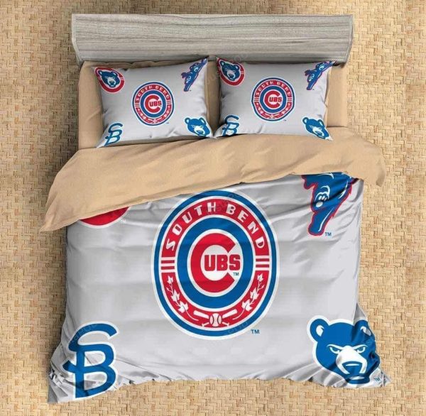 3d Chicago Cubs 2 Bedding Ensemble Duvet Cover Set Bedroom Decor