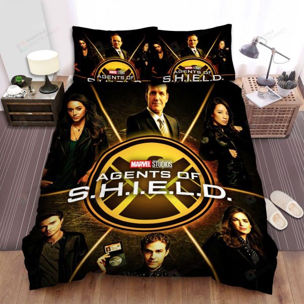 Agents Of S.H.I.E.L.D. Movie Poster 5 Bedding Ensemble Duvet Cover Set Bedroom Decor