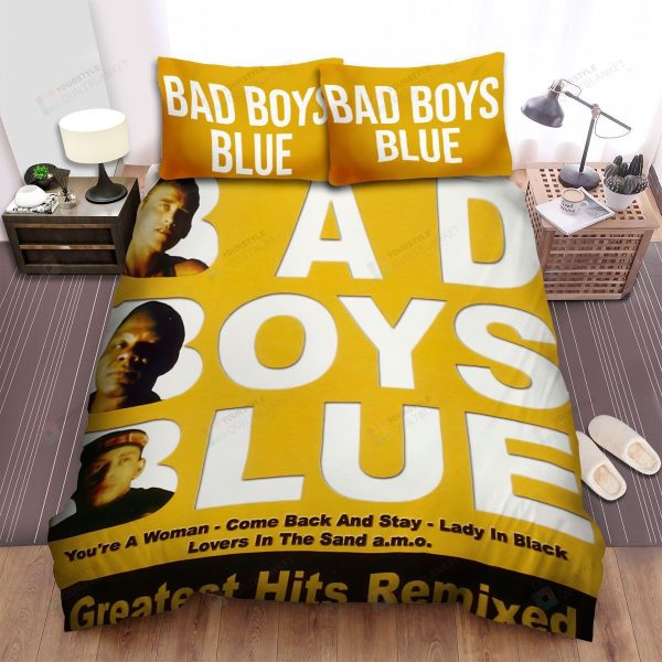 Bad Boys Blue Music Greatest Hits Remixed Album Cover Bedroom Bedding Ensemble Duvet Cover Set Home Decor