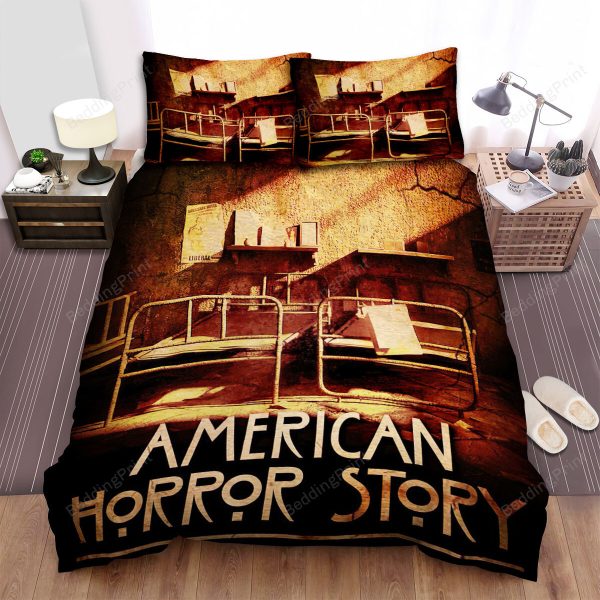 American Horror Story Two Beds Movie Poster Bedding Ensemble Duvet Cover Set Bedroom Decor