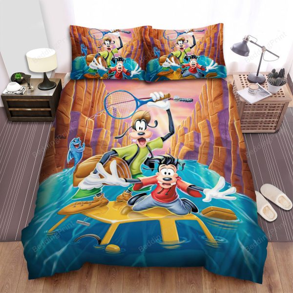 A Goofy Movie (1995) Wallpaper Movie Poster Bedroom Bedding Ensemble Duvet Cover Set Home Decor