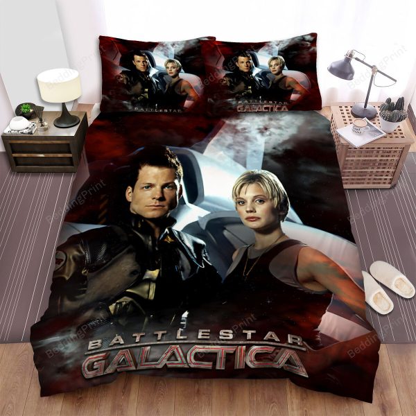 Battlestar Galactica (2004-2009) A Sci Fi Original Series Movie Poster Home Collection Bedding Set Bedroom Decor
