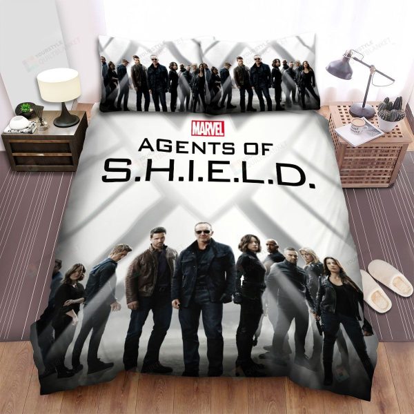 Agents Of S.H.I.E.L.D. Movie Poster 1 Bedroom Bedding Ensemble Duvet Cover Set Home Decor