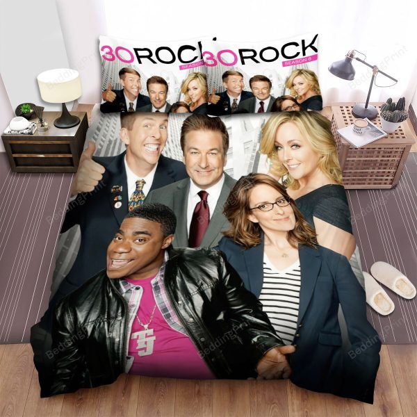 30 Rock (2006-2013) Season Six Movie Poster Bedroom Bedding Ensemble Duvet Cover Set Home Decor