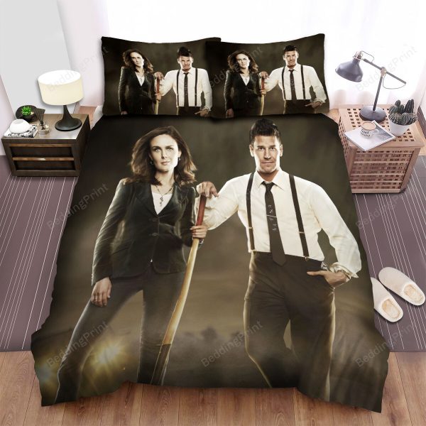 Bones (2005-2017) Movie Poster Bedding Ensemble Duvet Cover Set Bedroom Decor