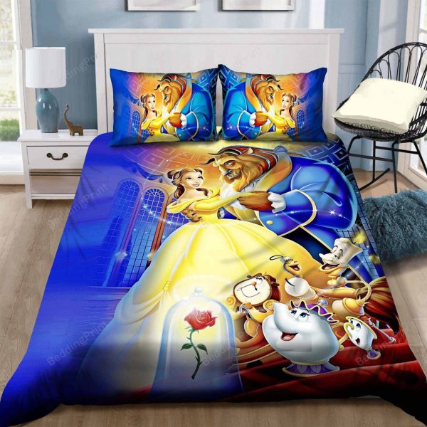 Beauty And The Beast Bedding Ensemble Duvet Cover Set Bedroom Decor Ver 2