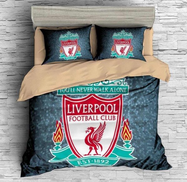 3D Liverpool Football Club Logo Soccer Home Collection Bedding Set Bedroom Decor Ver 1