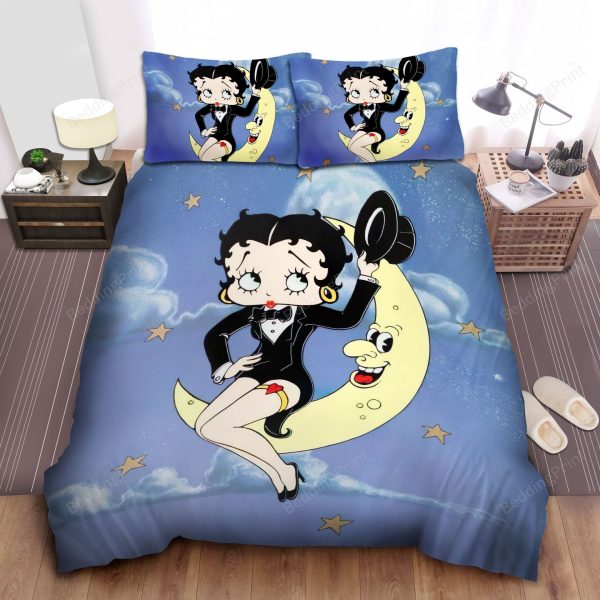Betty Boop On The Moon Home Collection Bedding Set Bedroom Decor