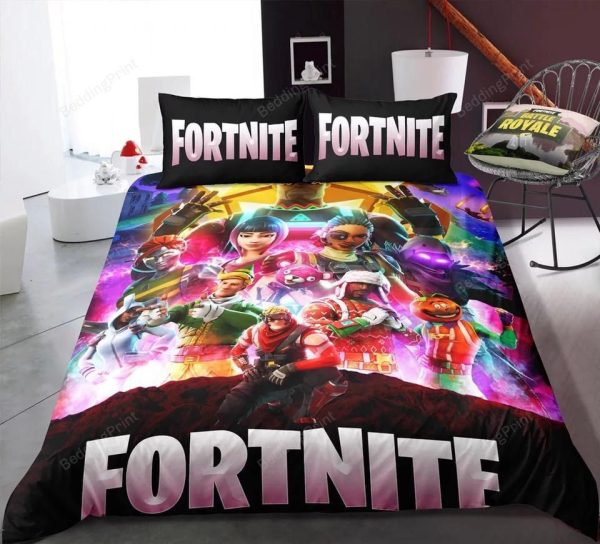 3D Fortnite Logo Bedroom Bedding Ensemble Duvet Cover Set Home Decor