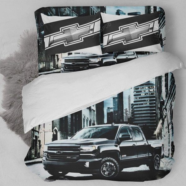 2016 Chevrolet Chevy Silverado Bedroom Bedding Ensemble Duvet Cover Set Home Decor