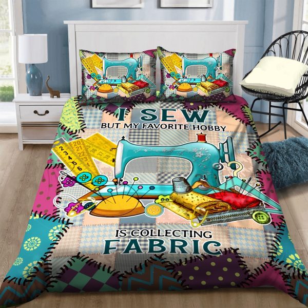 3D Sewing I Sew But My Favorite Hobby Is Collecting Fabric Bedroom Bedding Ensemble Duvet Cover Set Home Decor