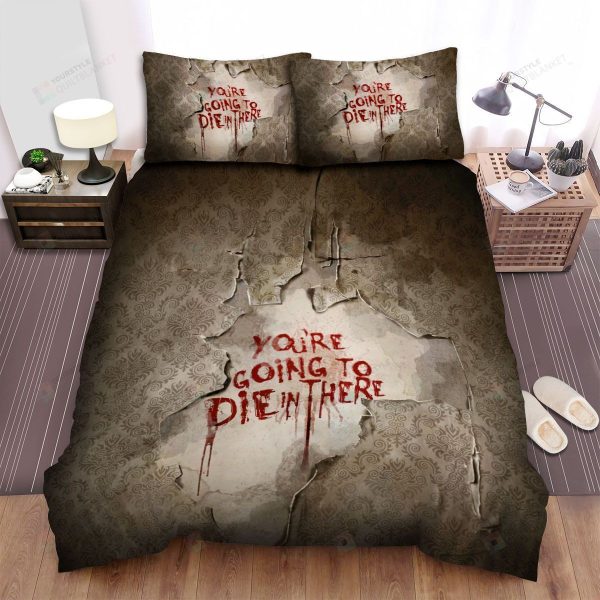American Horror Story You're Going To Die In There Movie Poster Bedroom Bedding Ensemble Duvet Cover Set Home Decor