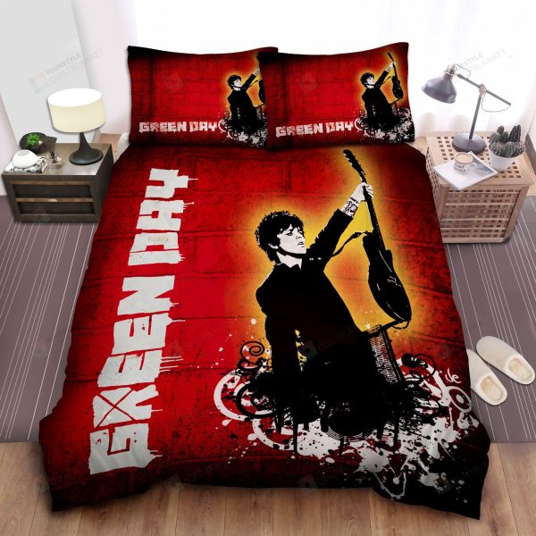 Billie Joe Armstrong Showing The Guitar Bedroom Bedding Ensemble Duvet Cover Set Home Decor