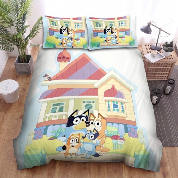 Bluey At Home With The Heelers Bedroom Bedding Ensemble Duvet Cover Set Home Decor
