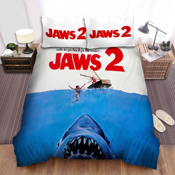 Jaws 2 (1978) Shark Movie Poster Duvet Cover Bedroom Sets Comfortable Bedding Sets