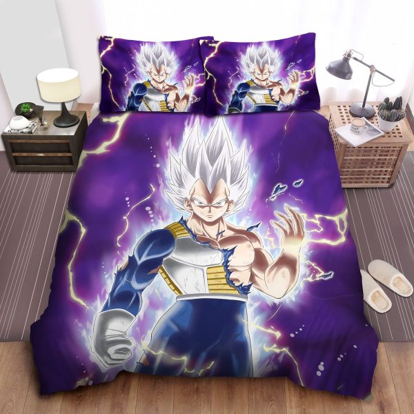 Dragon Ball Vegeta Super Saiyan White Digital Illustration Duvet Cover Bedroom Sets Comfortable Bedding Sets