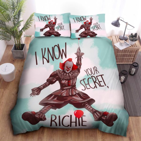 Pennywise From It Knows Your Secret Duvet Cover Bedroom Sets Comfortable Bedding Sets