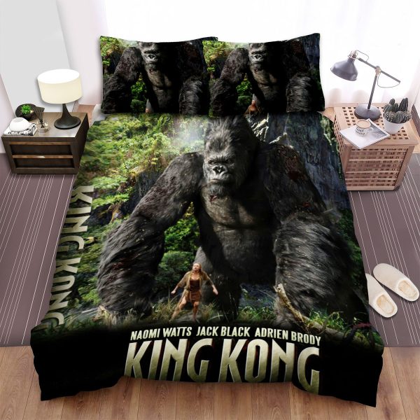 King Kong (2005) Movie Poster 3 Duvet Cover Bedroom Sets Comfortable Bedding Sets