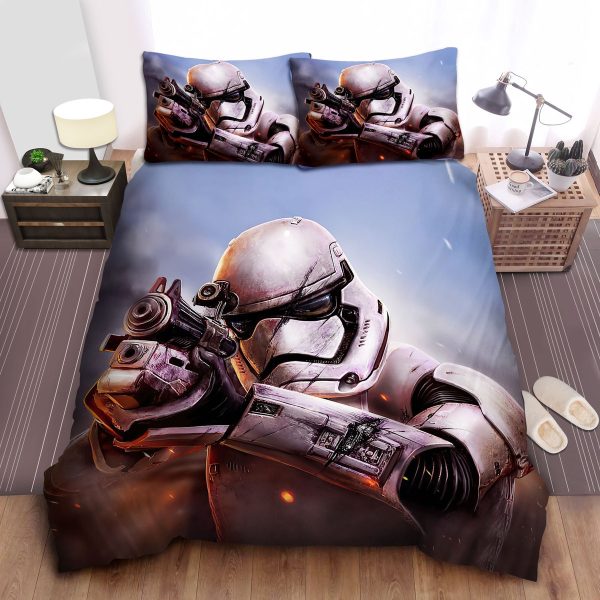 Star Wars Damaged Stormtrooper In Battle 3d Illustration Duvet Cover Bedroom Sets Comfortable Bedding Sets