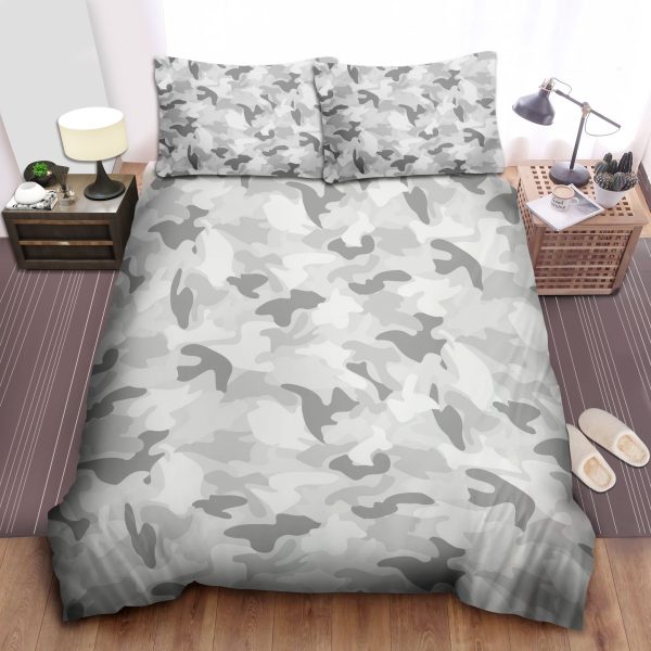 White Snow Camouflage Duvet Cover Bedroom Sets Comfortable Bedding Sets