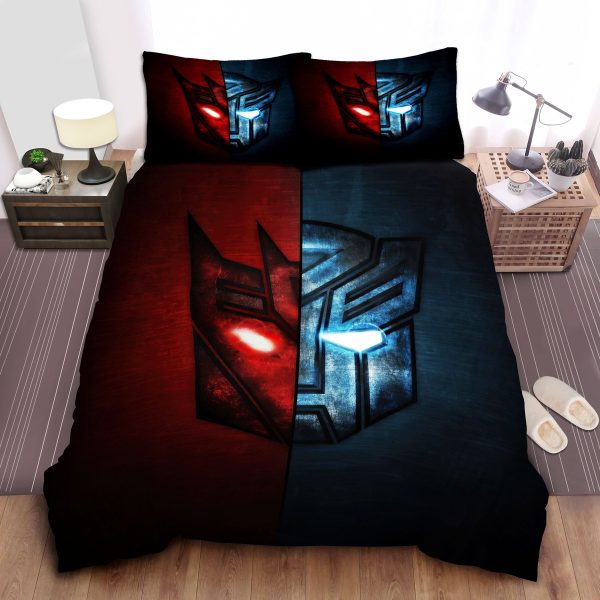 Transformer Autobot And Decepticon Symbols Split Duvet Cover Bedroom Sets Comfortable Bedding Sets