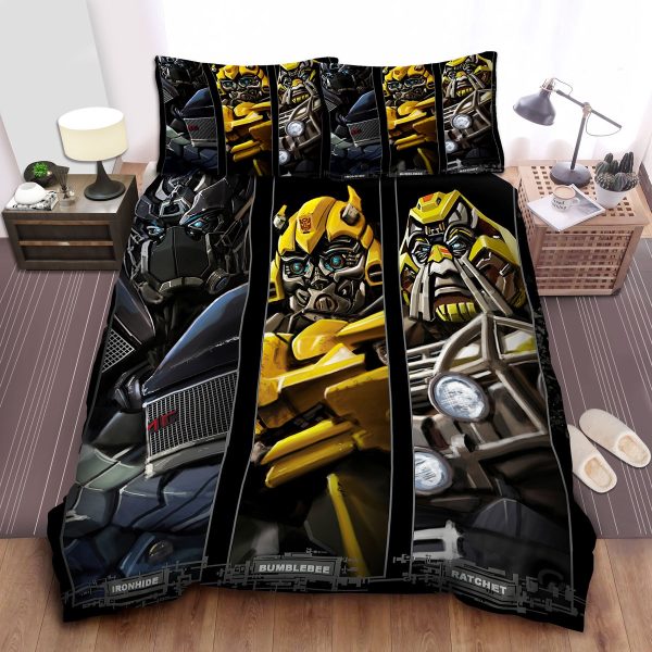 Transformer Bumblebee Ironhide & Rachet Portrait Duvet Cover Bedroom Sets Comfortable Bedding Sets