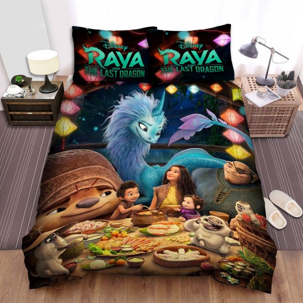 Raya And The Last Dragon (2021) Party Movie Poster Duvet Cover Bedroom Sets Comfortable Bedding Sets