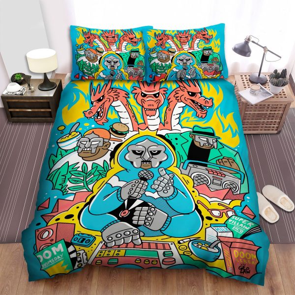 Mf Doom And Friends Art Duvet Cover Bedroom Sets Comfortable Bedding Sets