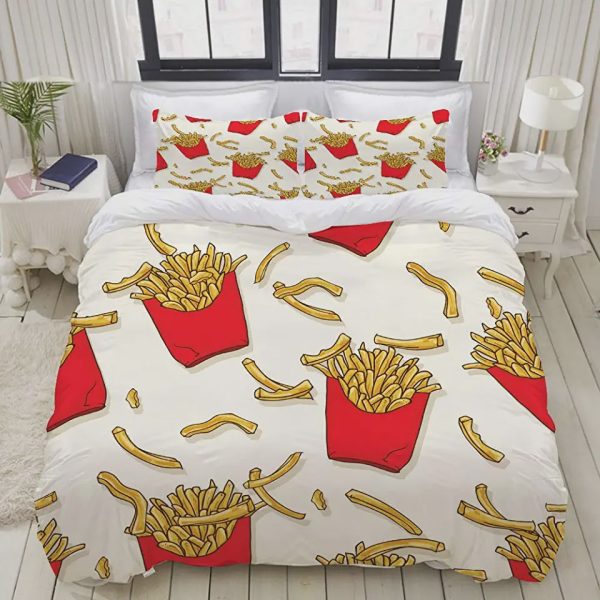 French Fries, Decorative Duvet Cover Bedroom Sets Comfortable Bedding Sets