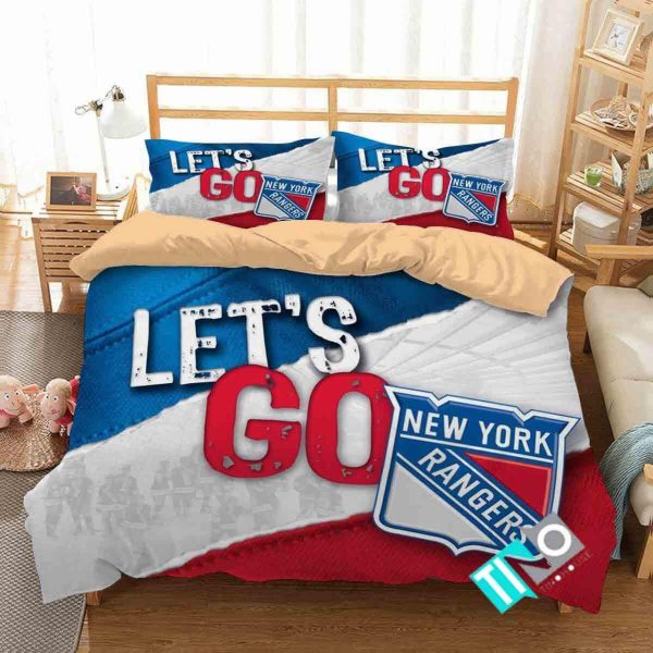Nhl New York Rangers 1 Logo 3ds V Duvet Cover Bedroom Sets Comfortable Bedding Sets