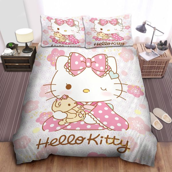 Hello Kitty Wearing Kimono Duvet Cover Bedroom Sets Comfortable Bedding Sets