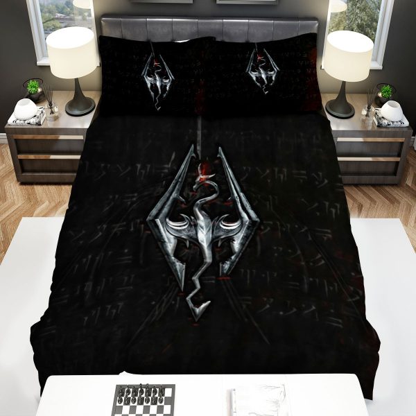 Elder Scrolls Skyrim Logo Duvet Cover Bedroom Sets Comfortable Bedding Sets