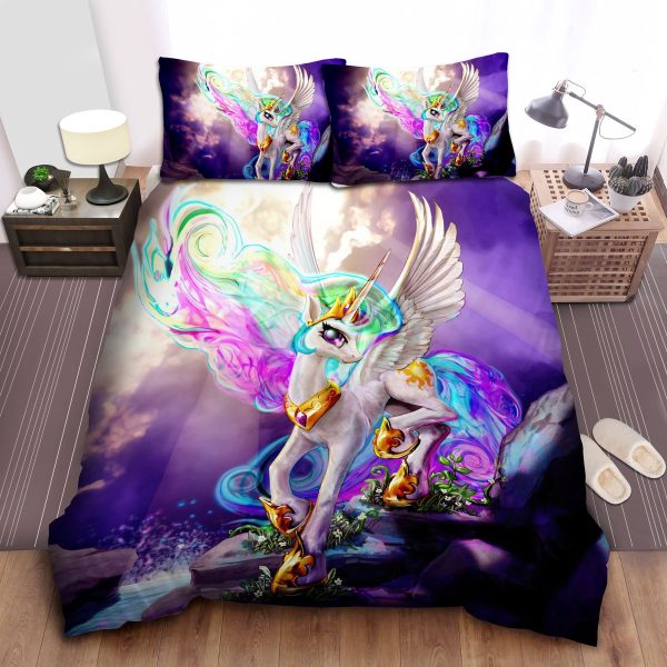My Little Pony Princess Celestia Walking In Beautiful Painting Duvet Cover Bedroom Sets Comfortable Bedding Sets