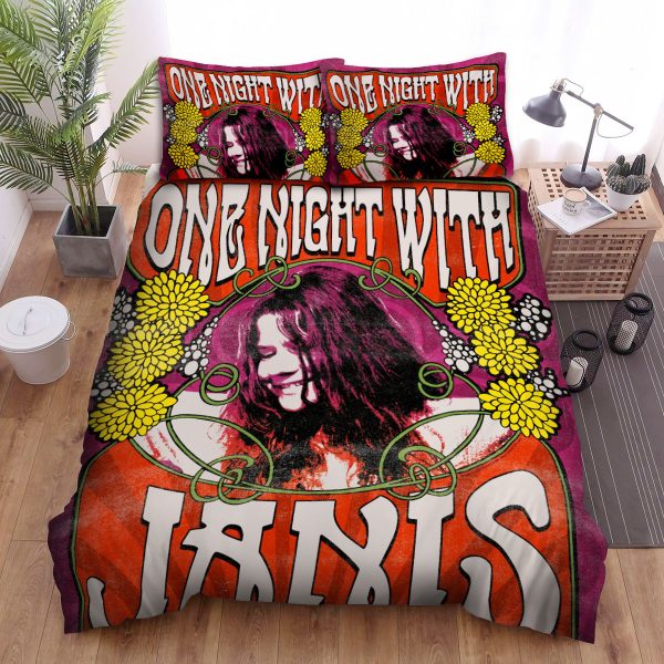 Janis Joplin One Night With Janis Joplin Poster Duvet Cover Bedroom Sets Comfortable Bedding Sets
