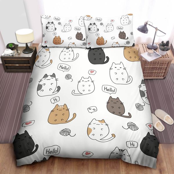 Cat Hello Duvet Cover Bedroom Sets Comfortable Bedding Sets