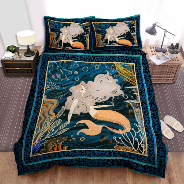 Beautiful Mermaid Under The Sea Duvet Cover Bedroom Sets Comfortable Bedding Sets