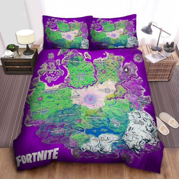 Fortnite Map Duvet Cover Bedroom Sets Comfortable Bedding Sets