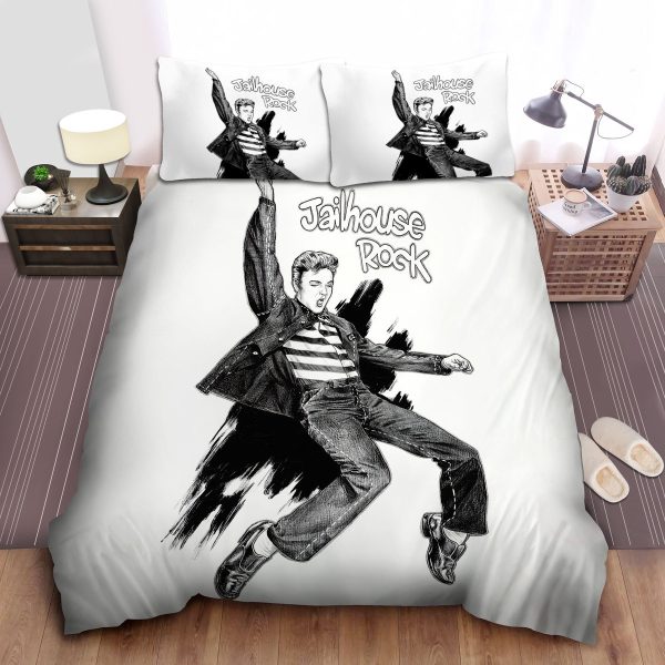Elvis Presley Jailhouse Rock Iconic Dance Drawing Duvet Cover Bedroom Sets Comfortable Bedding Sets