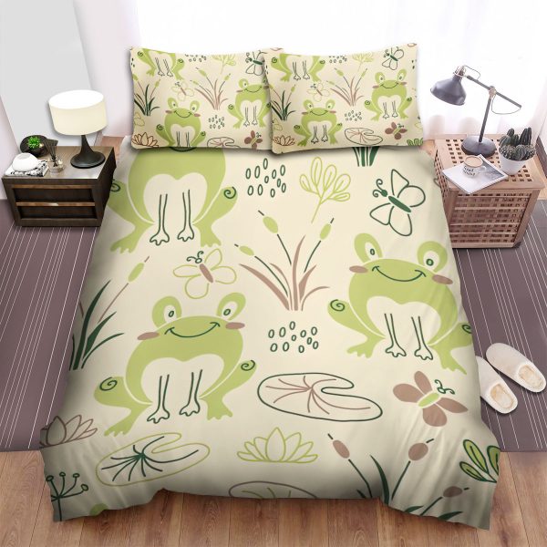 The Frog And Leaves Pattern Duvet Cover Bedroom Sets Comfortable Bedding Sets