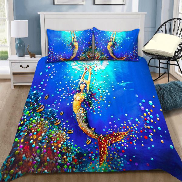 Be A Mermaid And Make Waves Duvet Cover Bedroom Sets Comfortable Bedding Sets