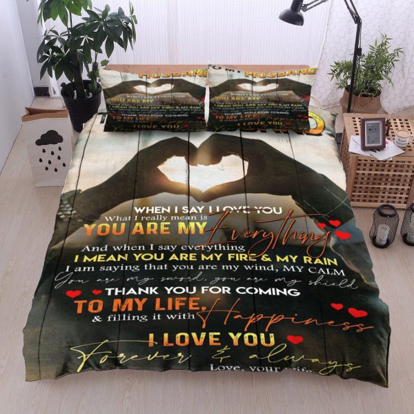 Personalized Family To My Husband From Wife You Are My Fire And My Rain Duvet Cover Bedroom Sets Comfortable Bedding Sets