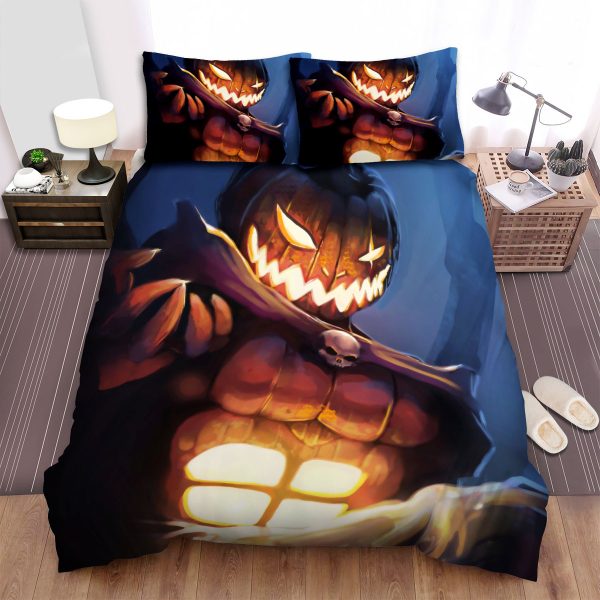 Halloween Jack-O-Lantern Digital Art Portrait Duvet Cover Bedroom Sets Comfortable Bedding Sets